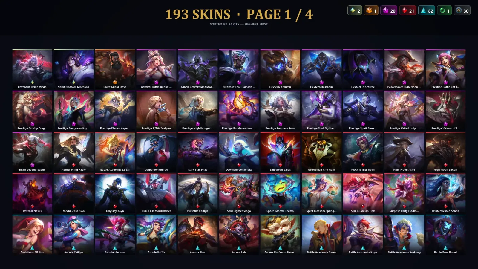 [LoL] | TR | Level 134 | Gold II | 161 Champions | 193 Skins | 76,435 BE — LoL account