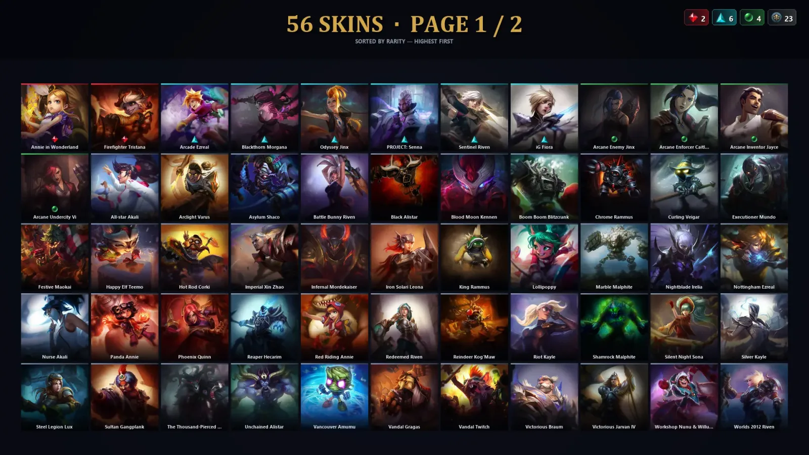 [LoL] | TR | Level 64 | Bronze IV | 113 Champions | 56 Skins | 32,742 BE — Sentinel Riven