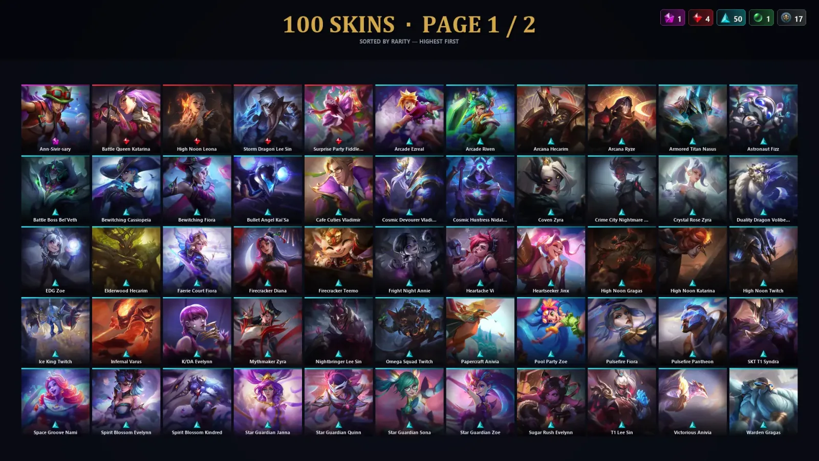 [LoL] | EUW | Level 170 | Diamond IV | 172 Champions | 100 Skins | 83,499 BE — LoL account