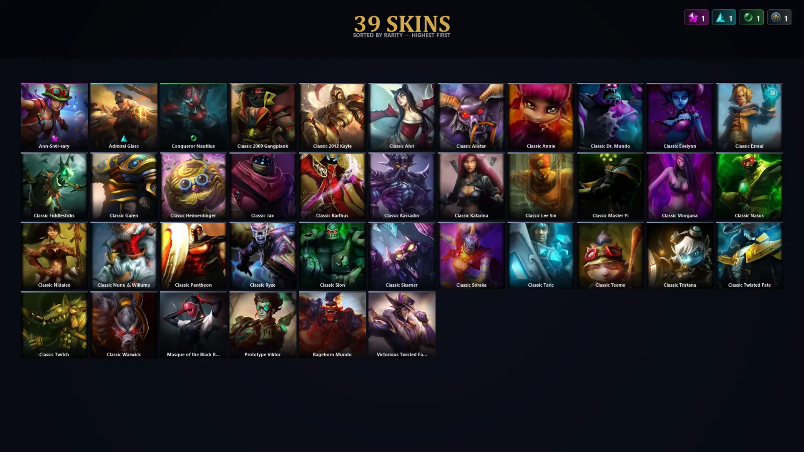 [LoL] | EUW | Level 65 | Gold I | 60 Champions | 7 Skins