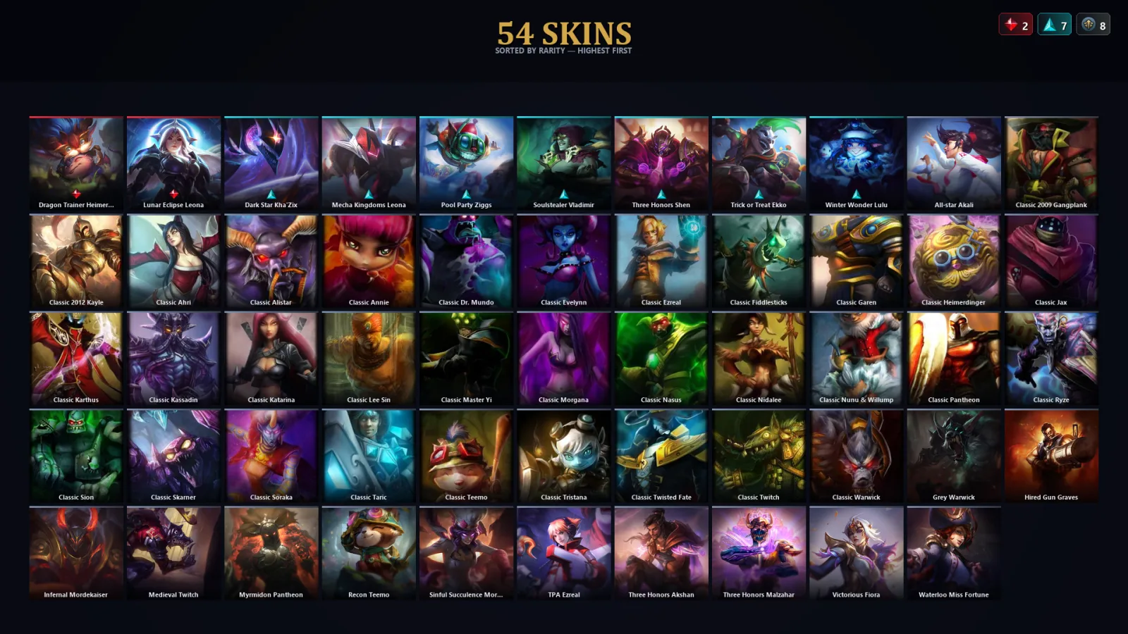 [LoL] | TR | Level 58 | Diamond II | 71 Champions | 22 Skins