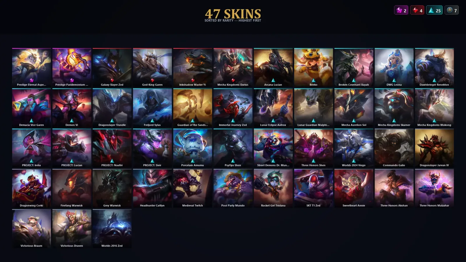 [LoL] | TR | Level 74 | Platinum II | 150 Champions | 47 Skins — LoL account
