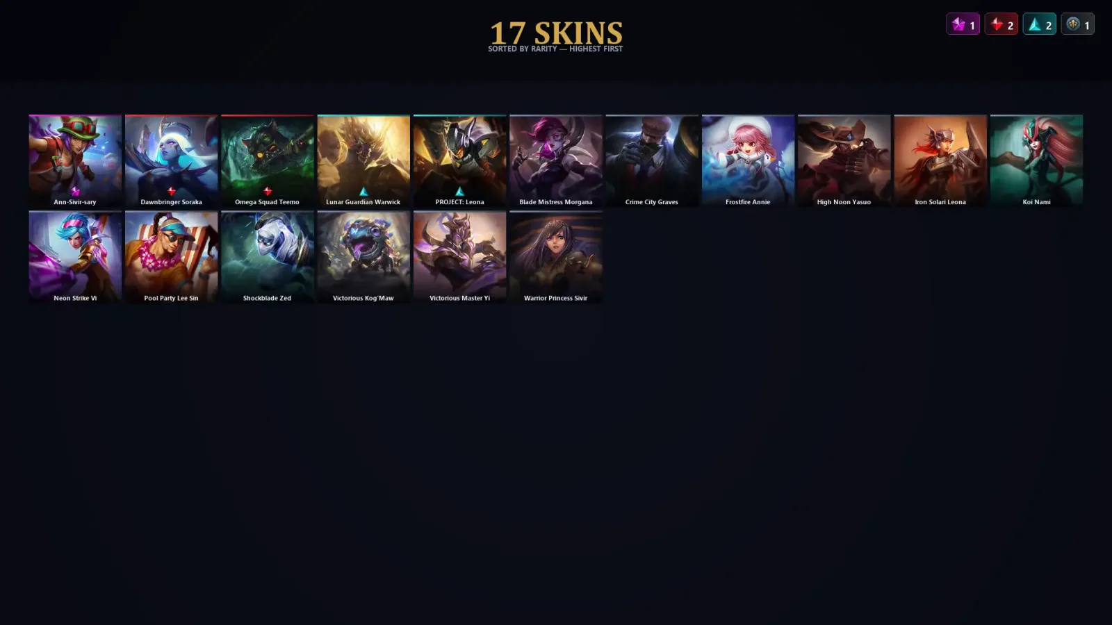 [LoL] | TR | Level 46 | 55 Champions | 17 Skins — LoL account