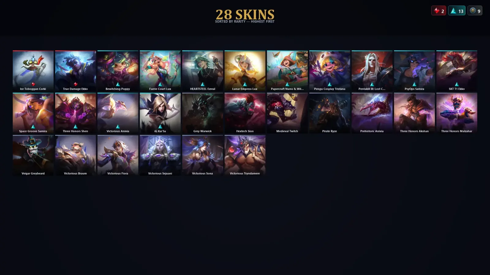 [LoL] | TR | Level 30 | Diamond I | 101 Champions | 28 Skins — LoL account