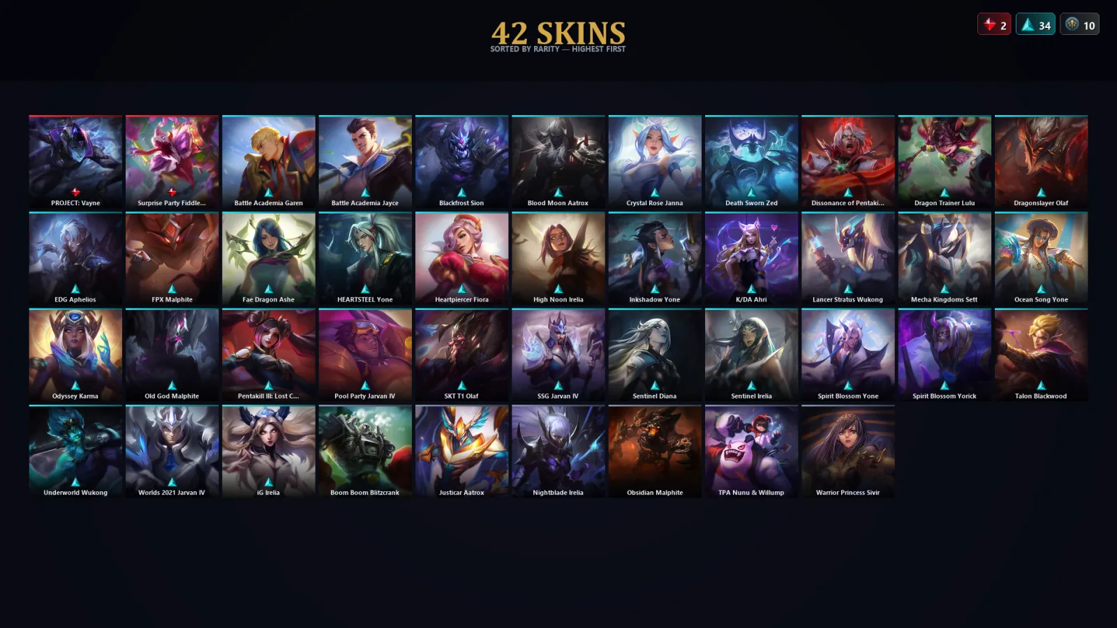 [LoL] | TR | Level 46 | Iron II | 71 Champions | 42 Skins
