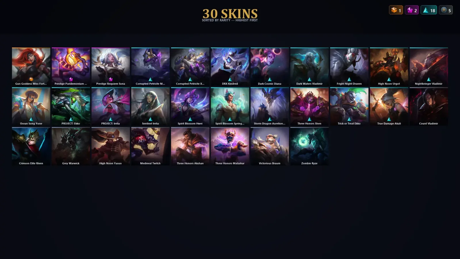 [LoL] | EUW | Level 30 | Master | 36 Champions | 30 Skins | 12,948 BE — LoL account