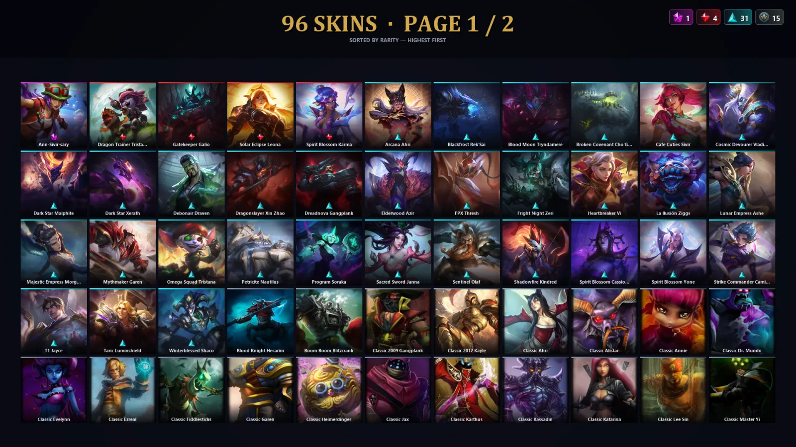 [LoL] | TR | Level 30 | Master | 173 Champions | 64 Skins | 108,475 BE