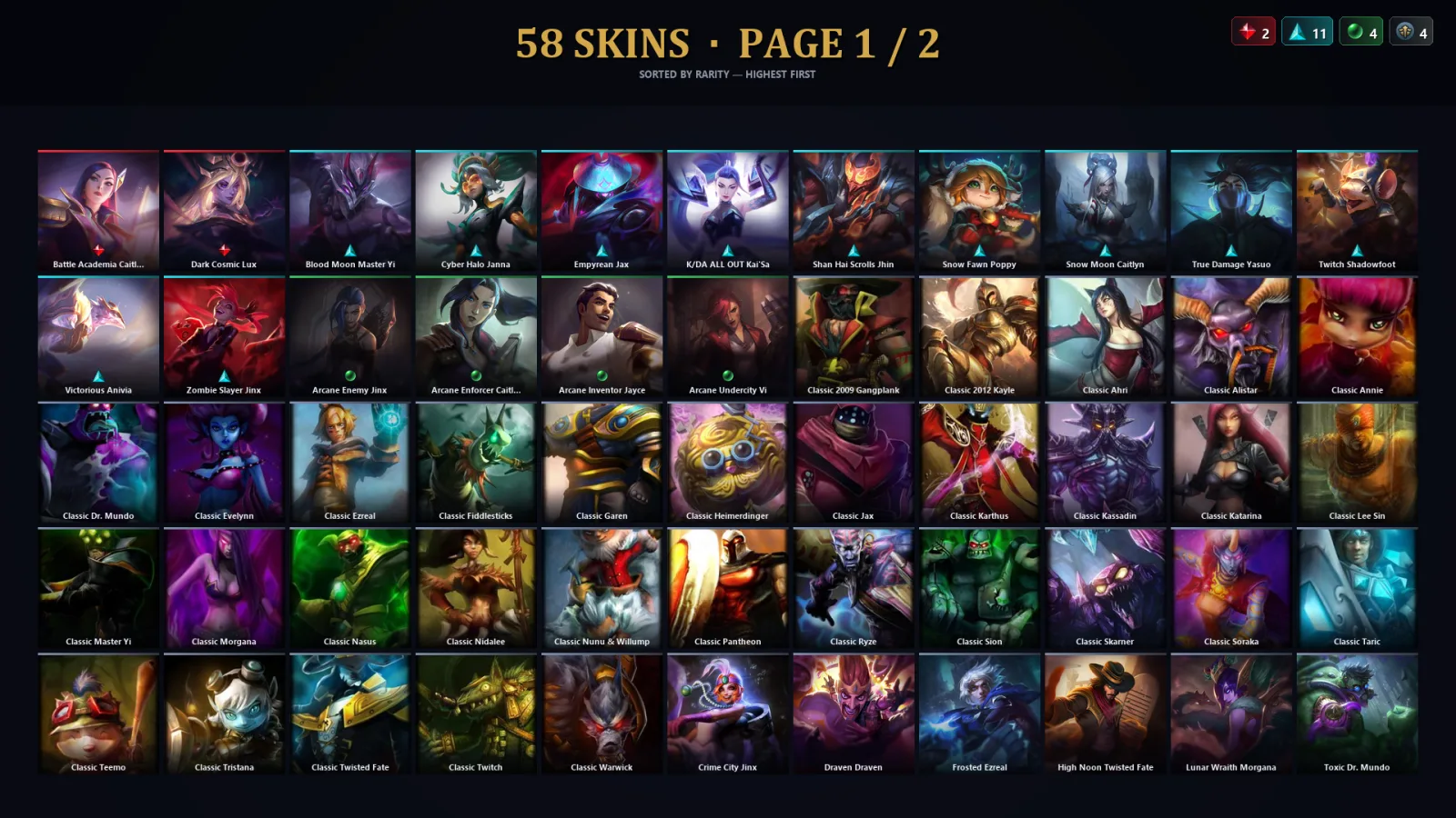 [LoL] | TR | Level 59 | 52 Champions | 26 Skins