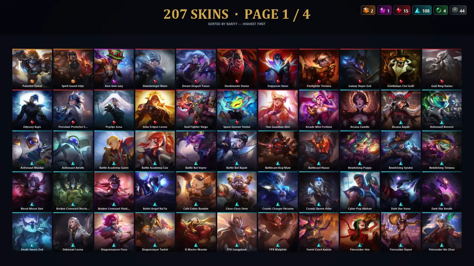[LoL] | EUW | Level 495 | 172 Champions | 207 Skins | 113,840 BE — LoL account