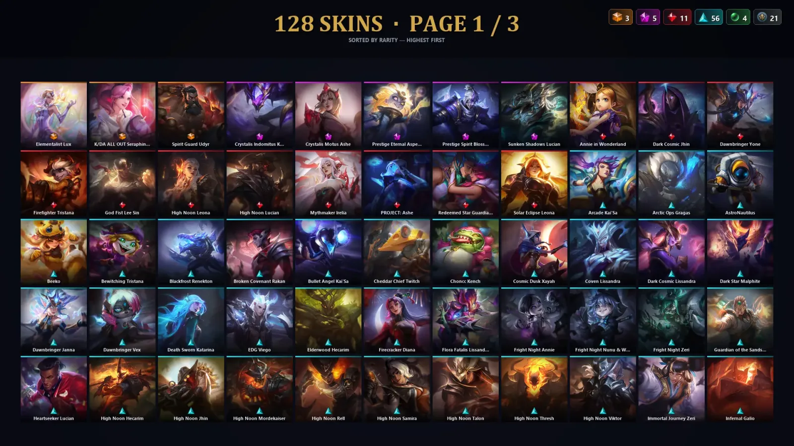 [LoL] | TR | Level 30 | Master | 172 Champions | 128 Skins — LoL account