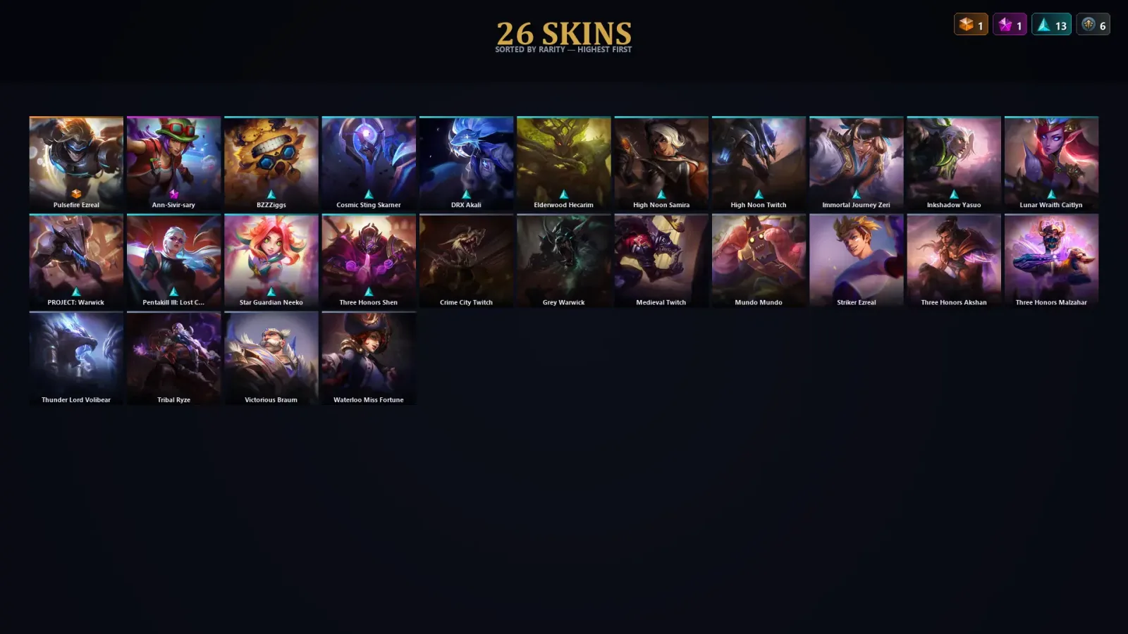 [LoL] | EUW | Level 36 | Platinum IV | 56 Champions | 26 Skins | 30,542 BE