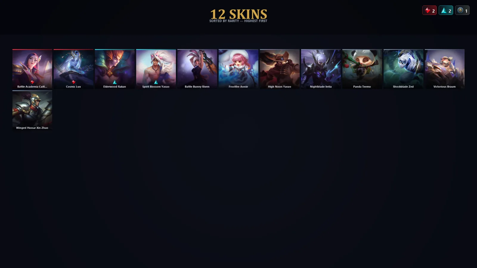 [LoL] | TR | Level 42 | Platinum I | 96 Champions | 12 Skins