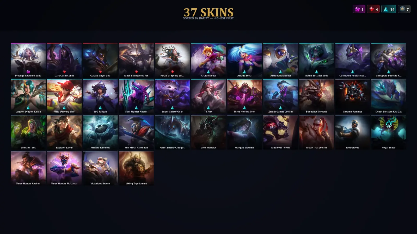 [LoL] | TR | Level 62 | Emerald I | 119 Champions | 37 Skins | 41,562 BE — LoL account