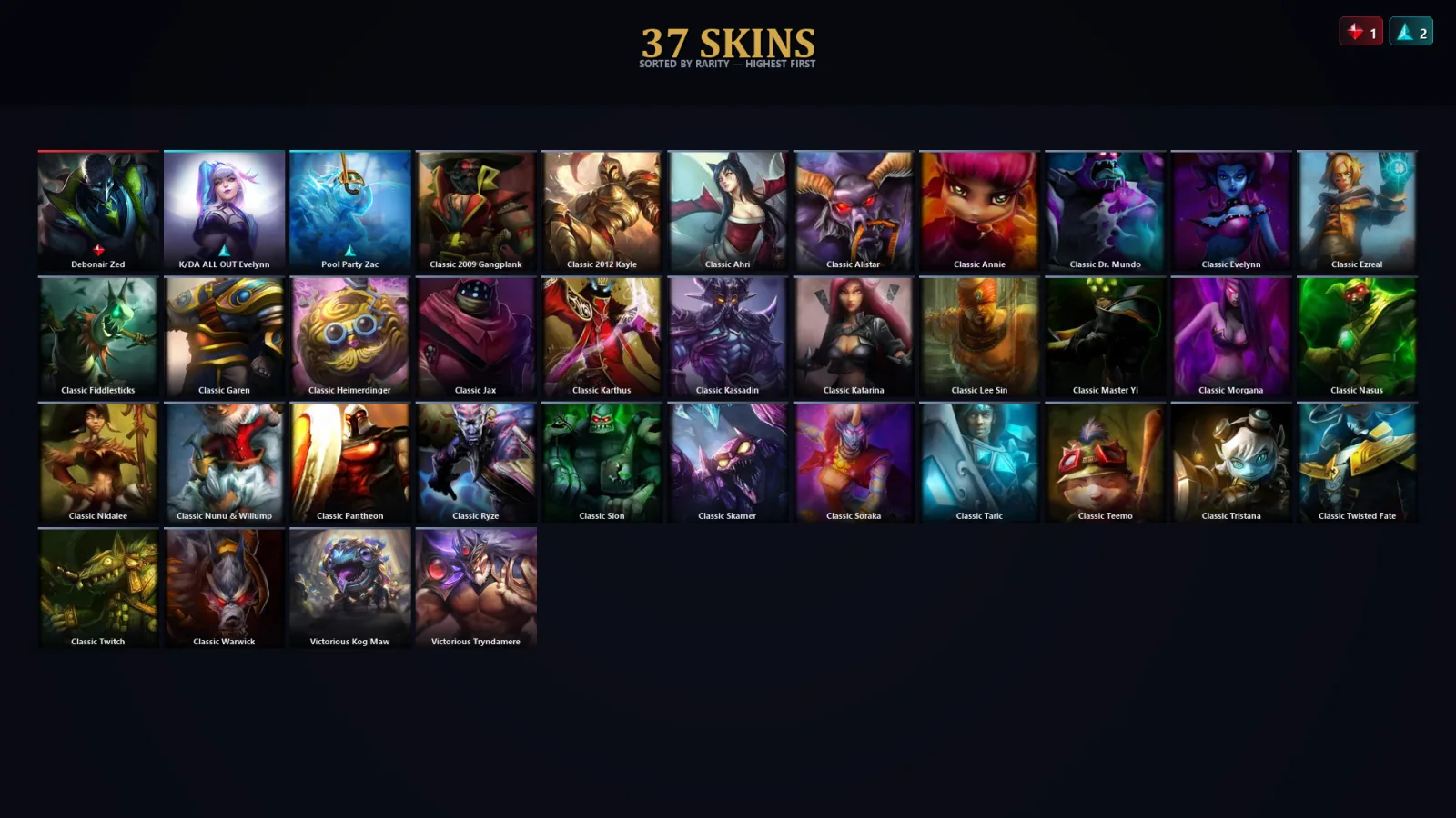[LoL] | TR | Level 36 | 26 Champions | 37 Skins