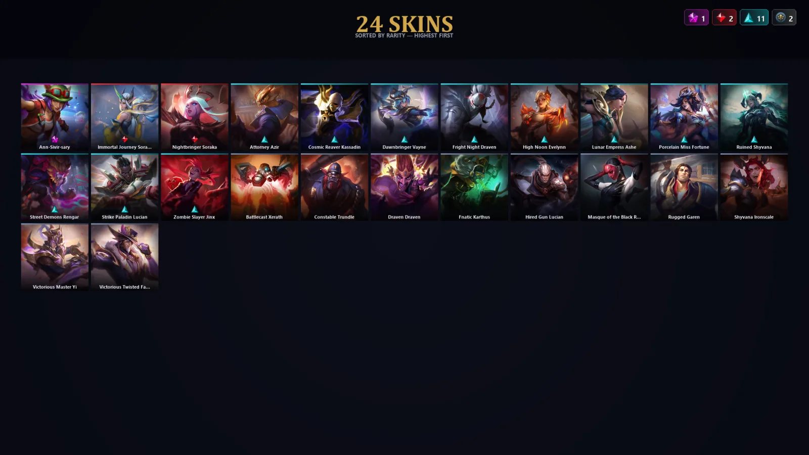 [LoL] | TR | Level 93 | 157 Champions | 24 Skins | 30,831 BE