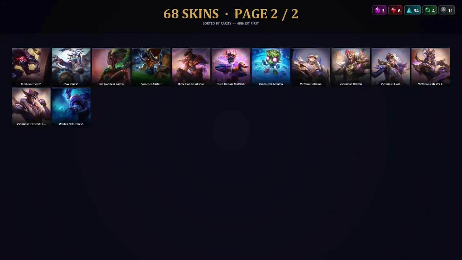 [LoL] | TR | Level 227 | Emerald IV | 172 Champions | 68 Skins | 116,134 BE — LoL account