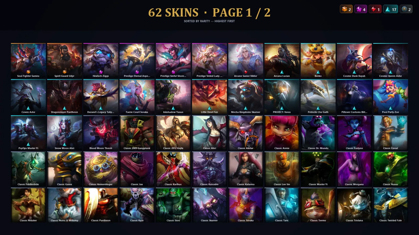 [LoL] | TR | Level 30 | 123 Champions | 30 Skins — LoL account