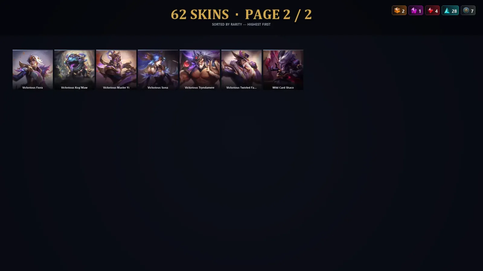 [LoL] | EUW | Level 169 | Emerald IV | 162 Champions | 62 Skins | 17,467 BE