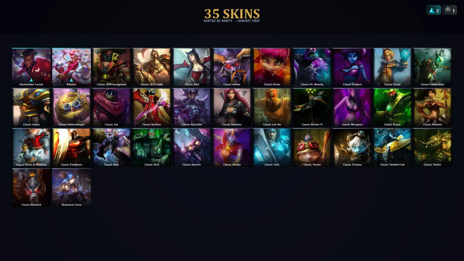 [LoL] | EUW | Level 34 | Gold IV | 23 Champions | 3 Skins | 26,565 BE