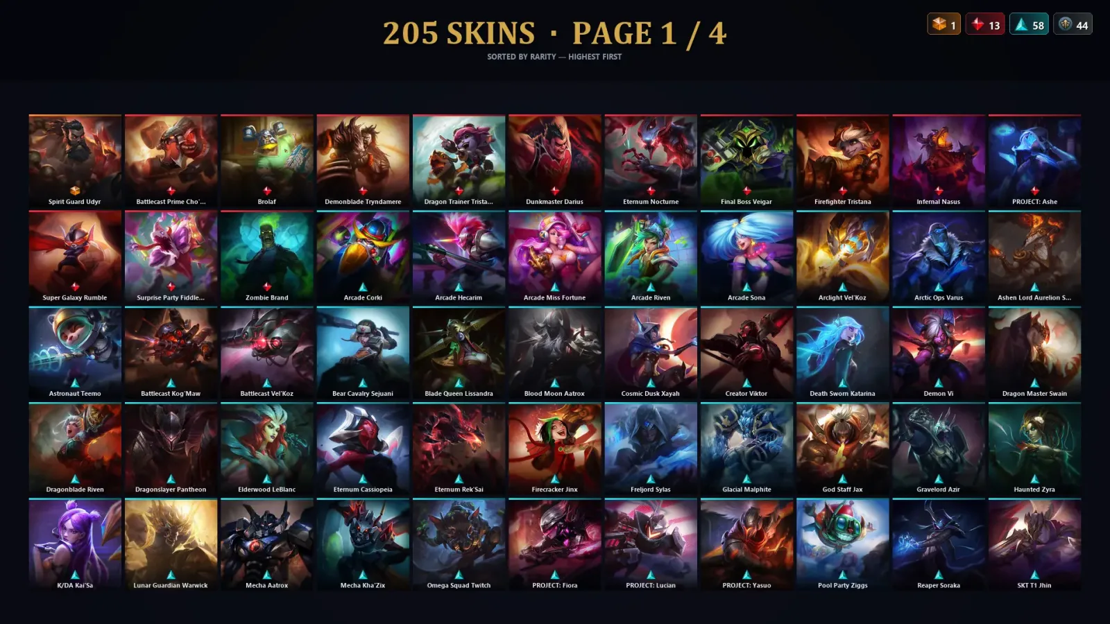 [LoL] | EUW | Level 80 | Gold II | 149 Champions | 205 Skins | 16,583 BE — LoL account