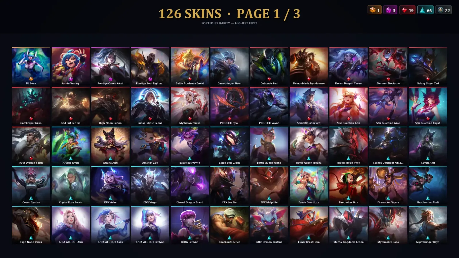 [LoL] | TR | Level 198 | 122 Champions | 126 Skins