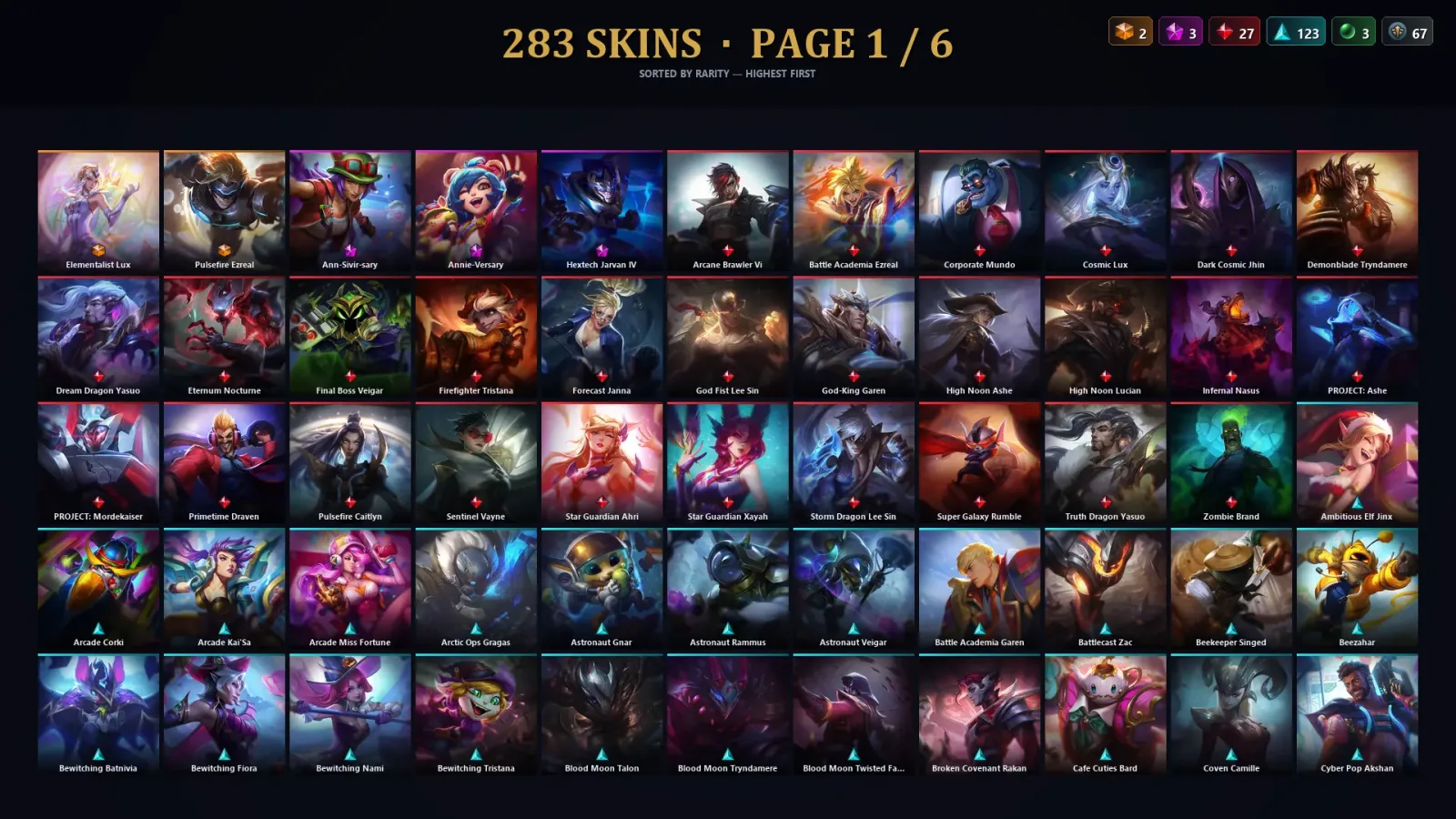 [LoL] | EUW | Level 370 | 172 Champions | 283 Skins | 39,710 BE