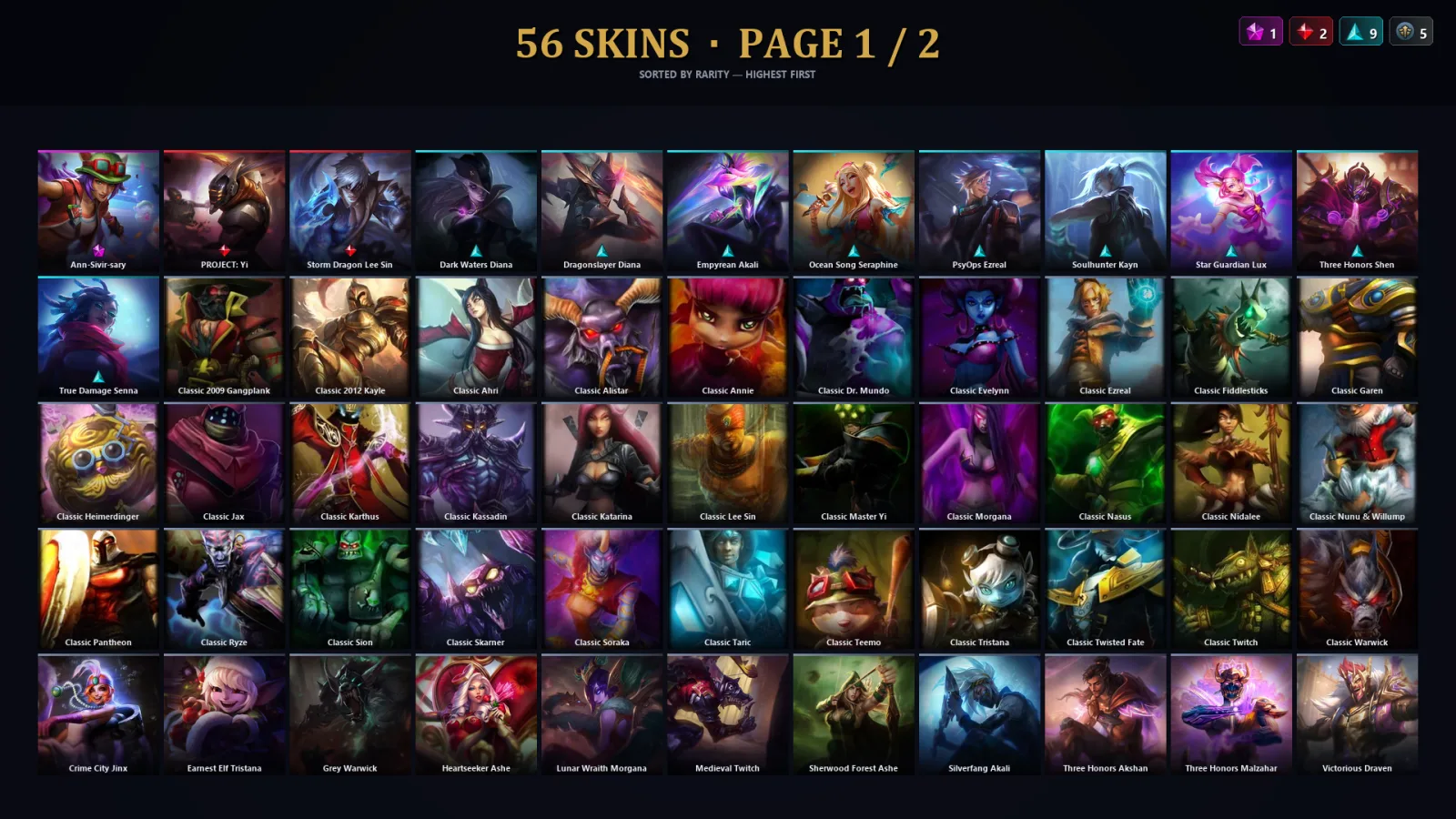 [LoL] | EUW | Level 30 | Master | 130 Champions | 56 Skins | 43,783 BE