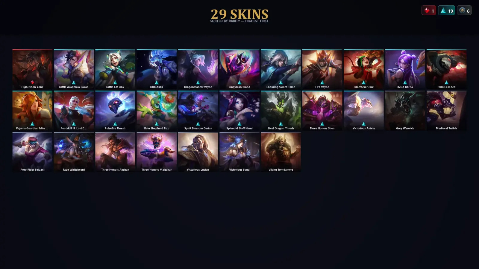 [LoL] | TR | Level 68 | Platinum II | 83 Champions | 29 Skins — LoL account
