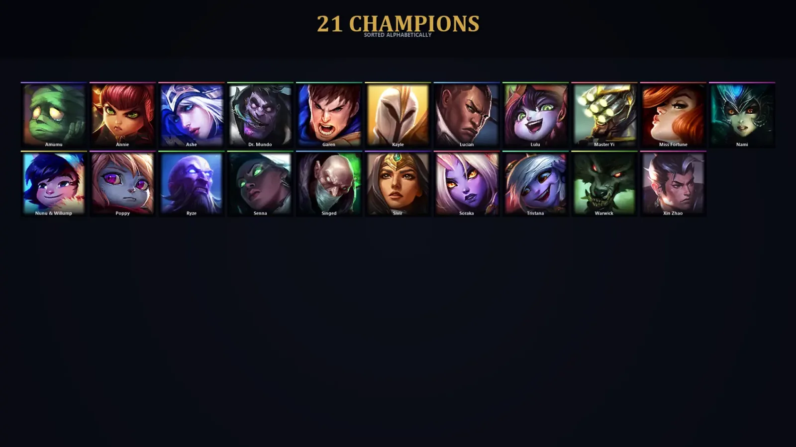 [LoL] | EUW | Level 31 | 21 Champions