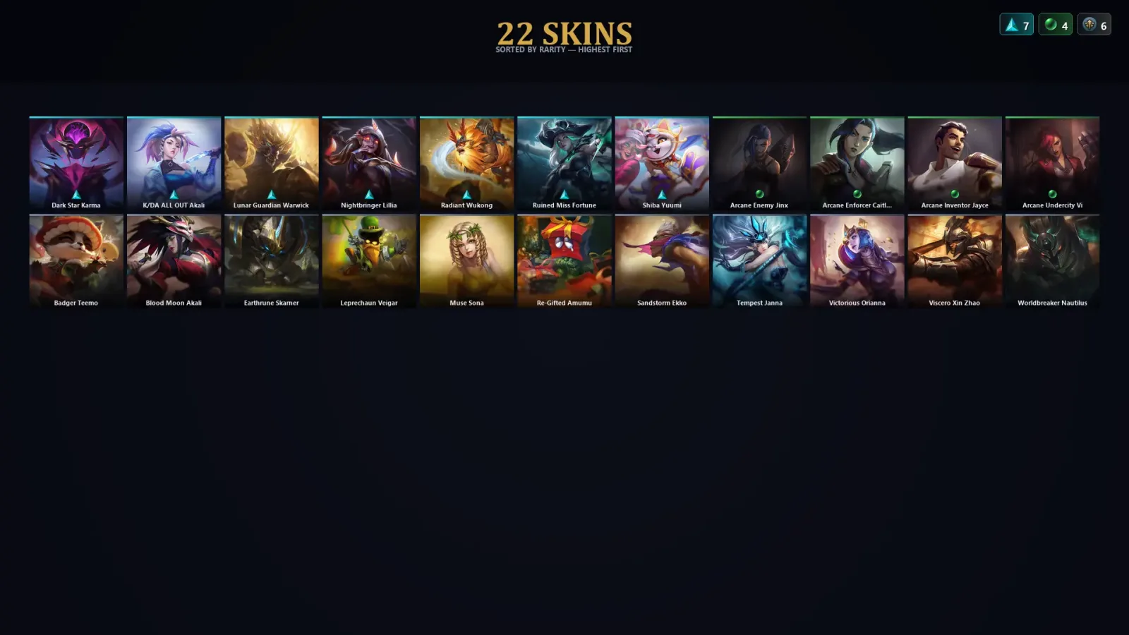 [LoL] | TR | Level 82 | 67 Champions | 22 Skins — LoL account
