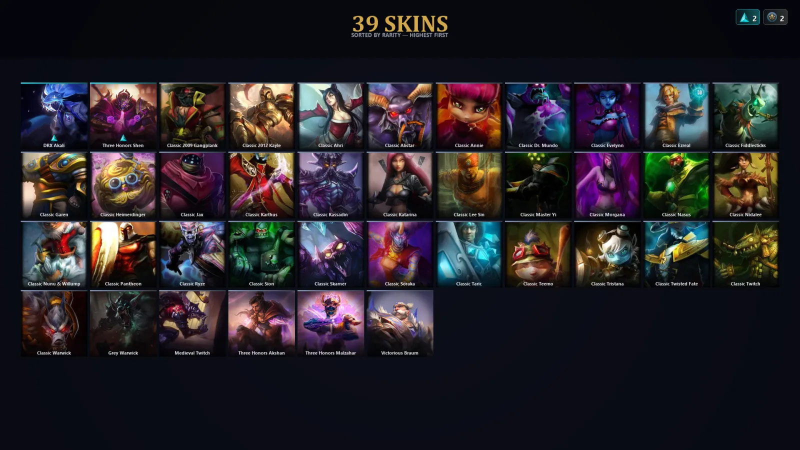 [LoL] | EUW | Level 39 | Emerald IV | 43 Champions | 7 Skins