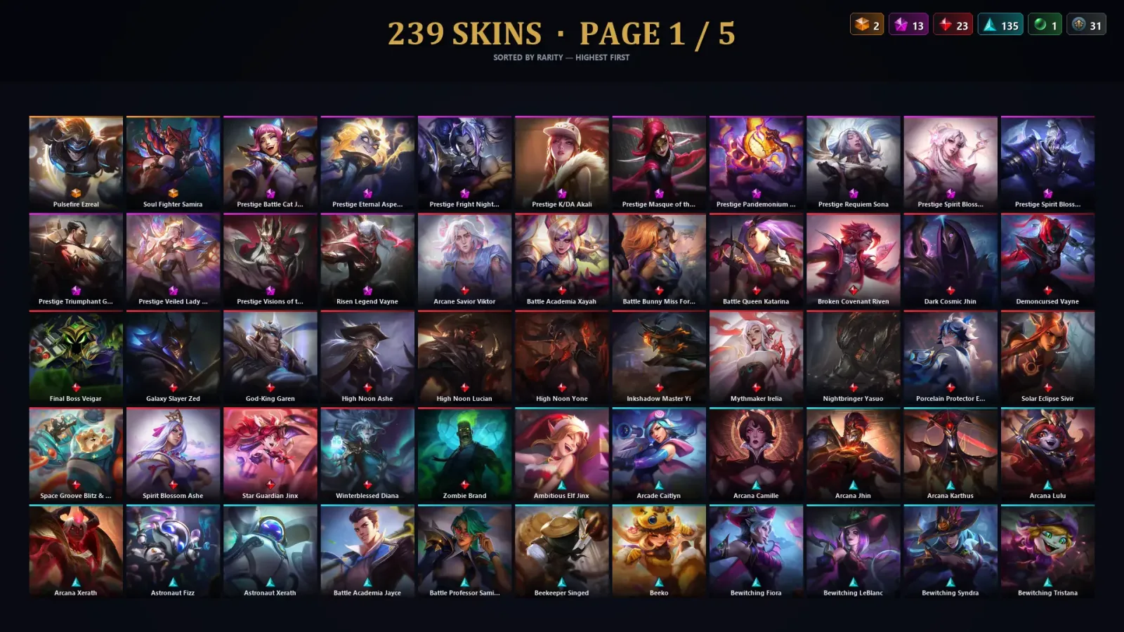 [LoL] | TR | Level 30 | Master | 172 Champions | 239 Skins | 32,749 BE — LoL account