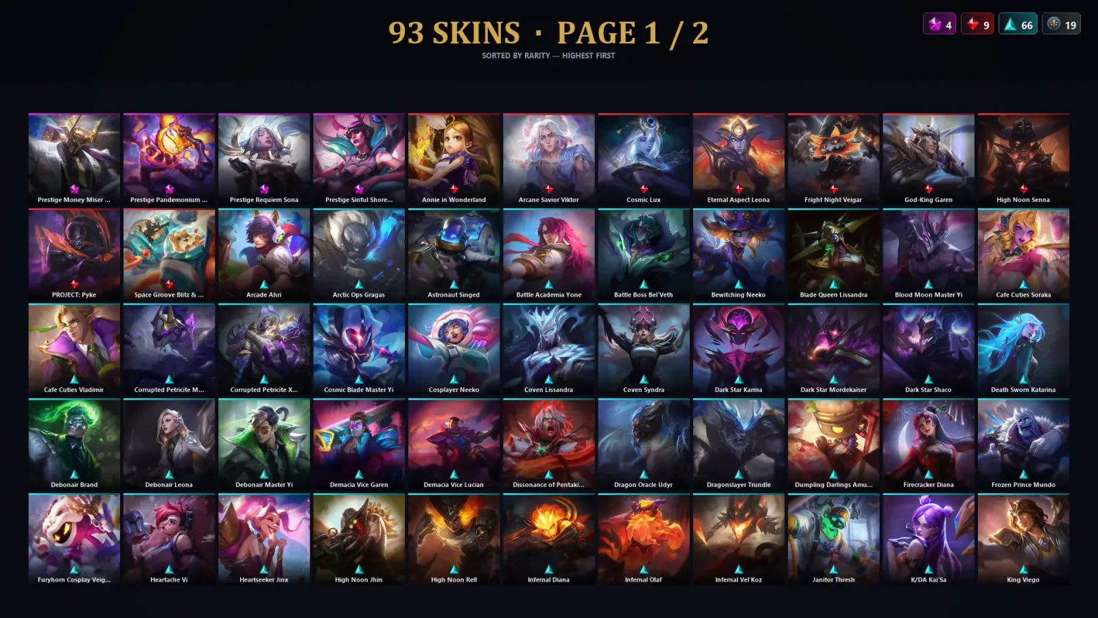 [LoL] | TR | Level 182 | Gold II | 139 Champions | 93 Skins | 14,812 BE with Shyvana