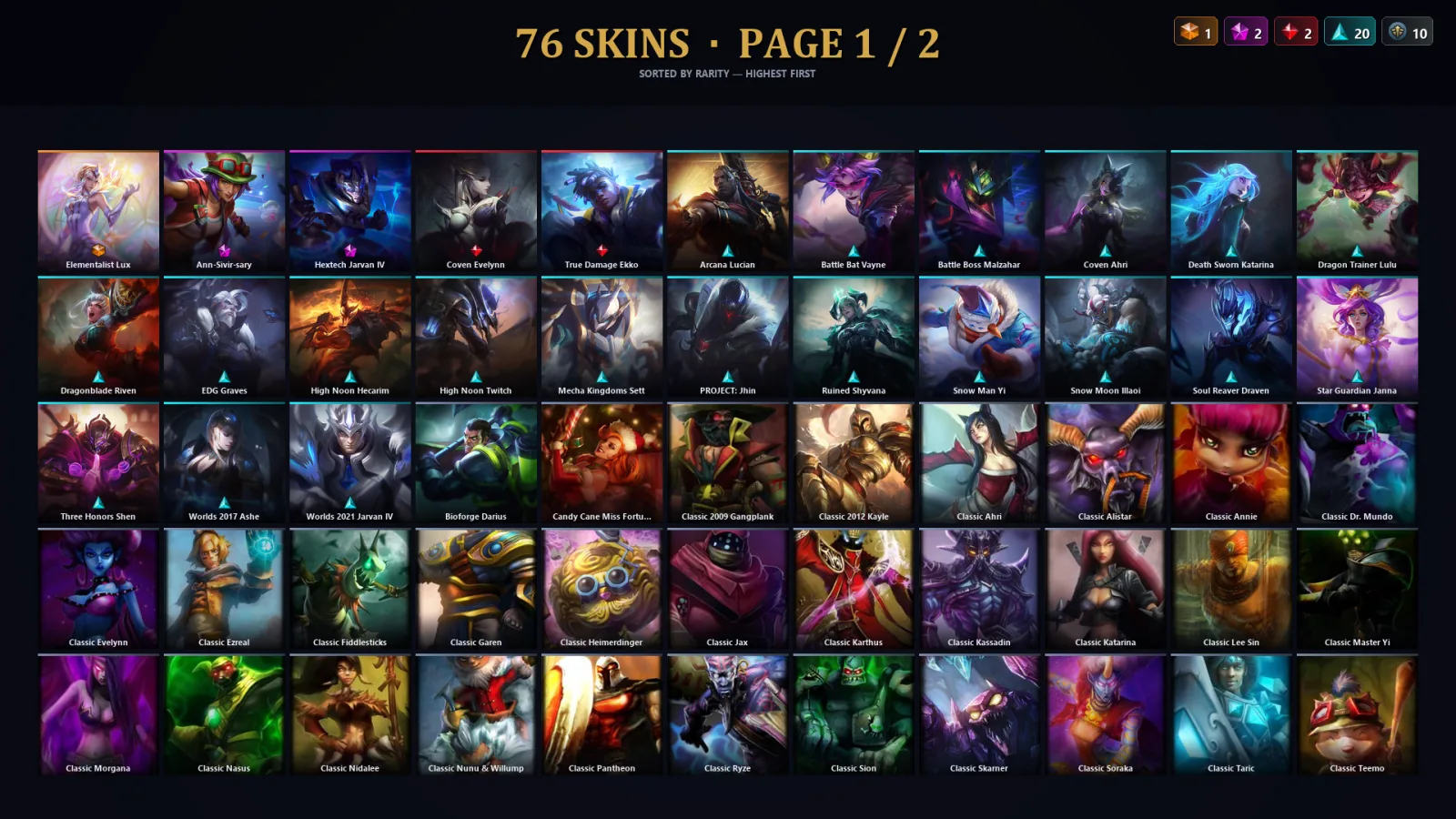 [LoL] | EUW | Level 78 | Emerald I | 86 Champions | 44 Skins | 11,238 BE