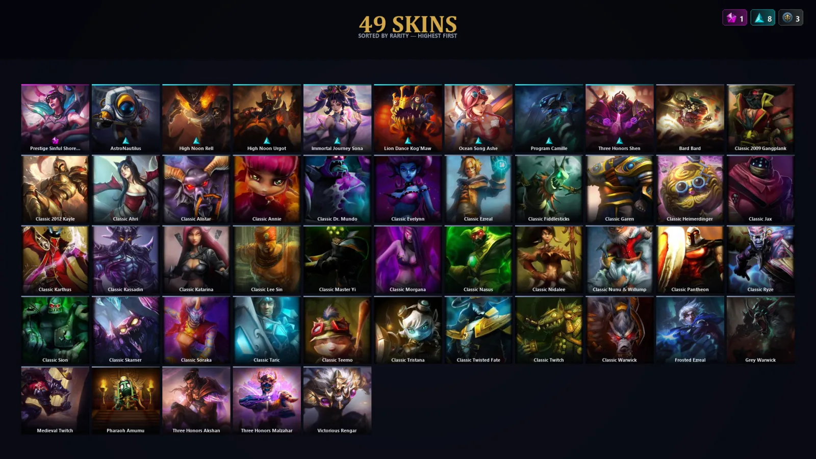 [LoL] | EUW | Level 48 | Platinum III | 68 Champions | 17 Skins