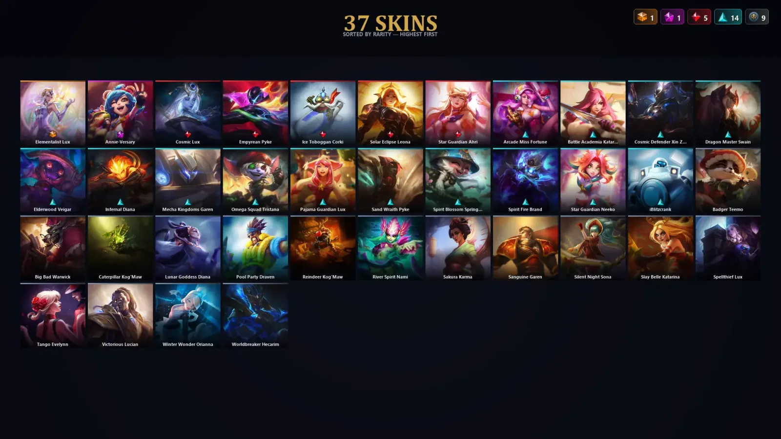 [LoL] | TR | Level 111 | Gold IV | 73 Champions | 37 Skins — LoL account
