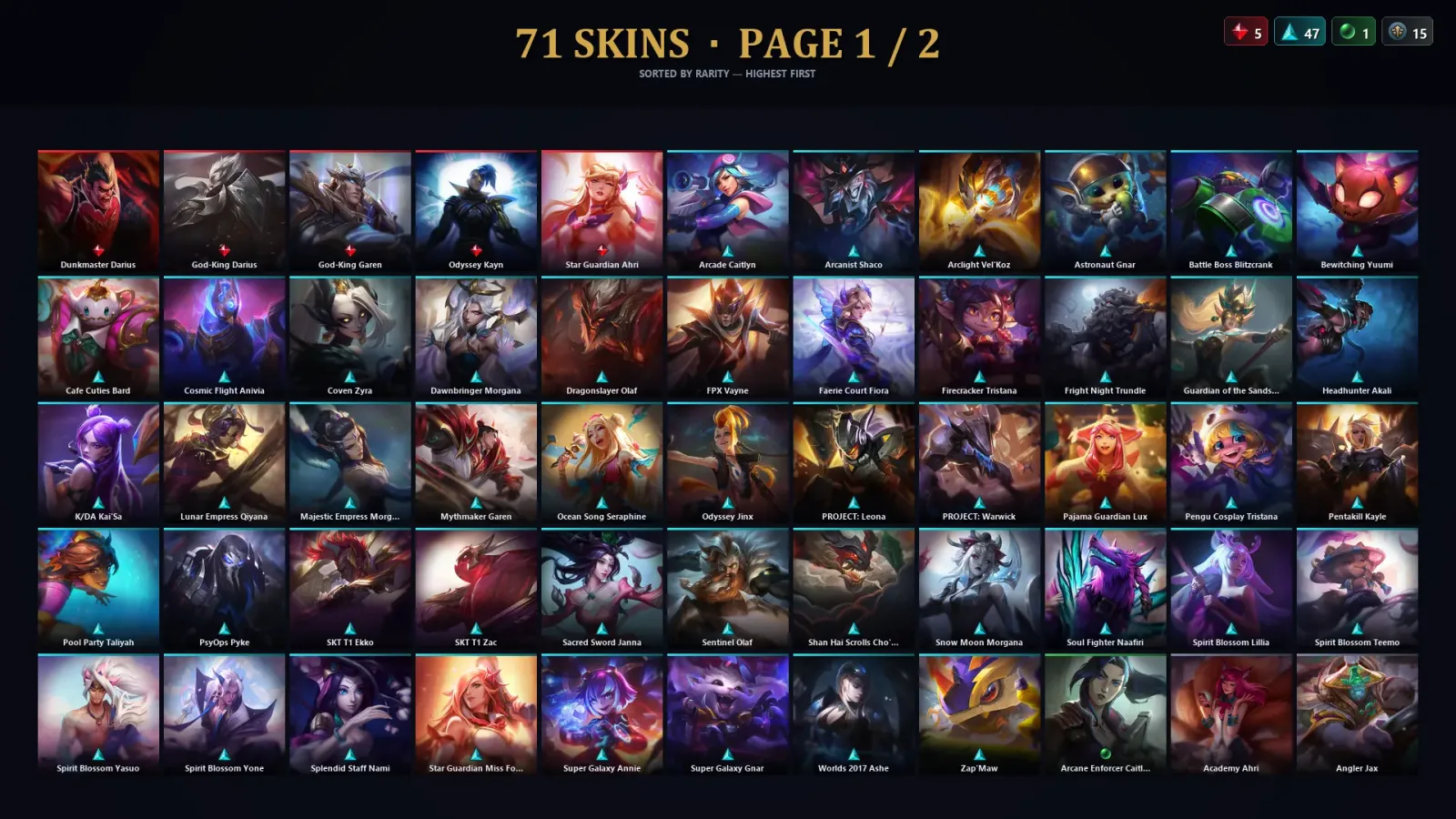 [LoL] | EUW | Level 99 | 97 Champions | 71 Skins | 29,315 BE
