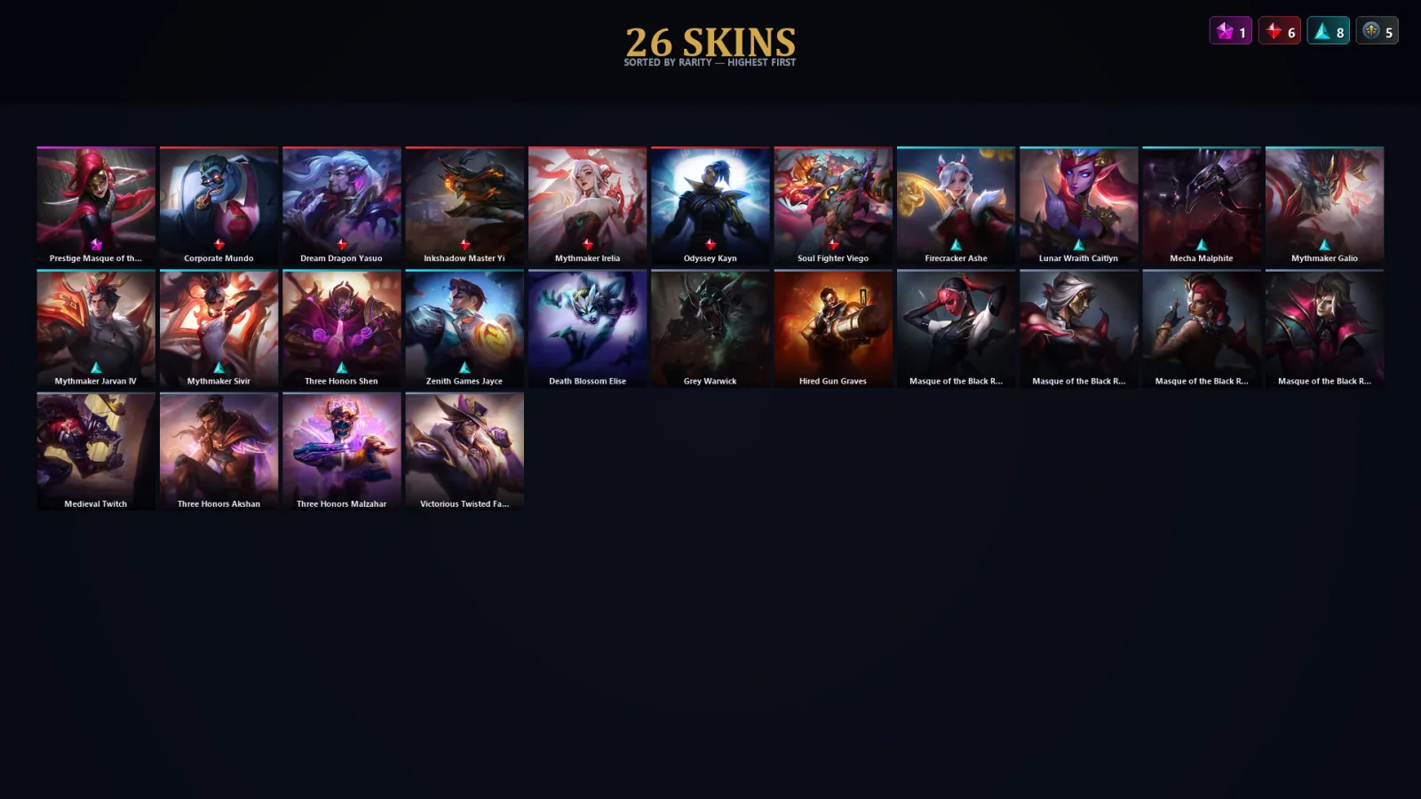 [LoL] | TR | Level 30 | Grandmaster | 132 Champions | 26 Skins