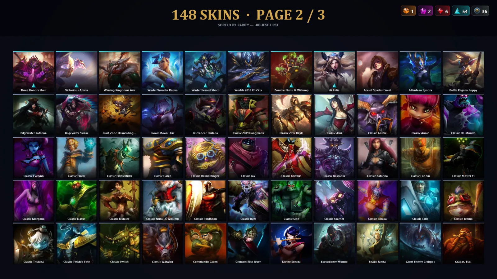 [LoL] | TR | Level 500 | Platinum IV | 173 Champions | 116 Skins | 104,956 BE