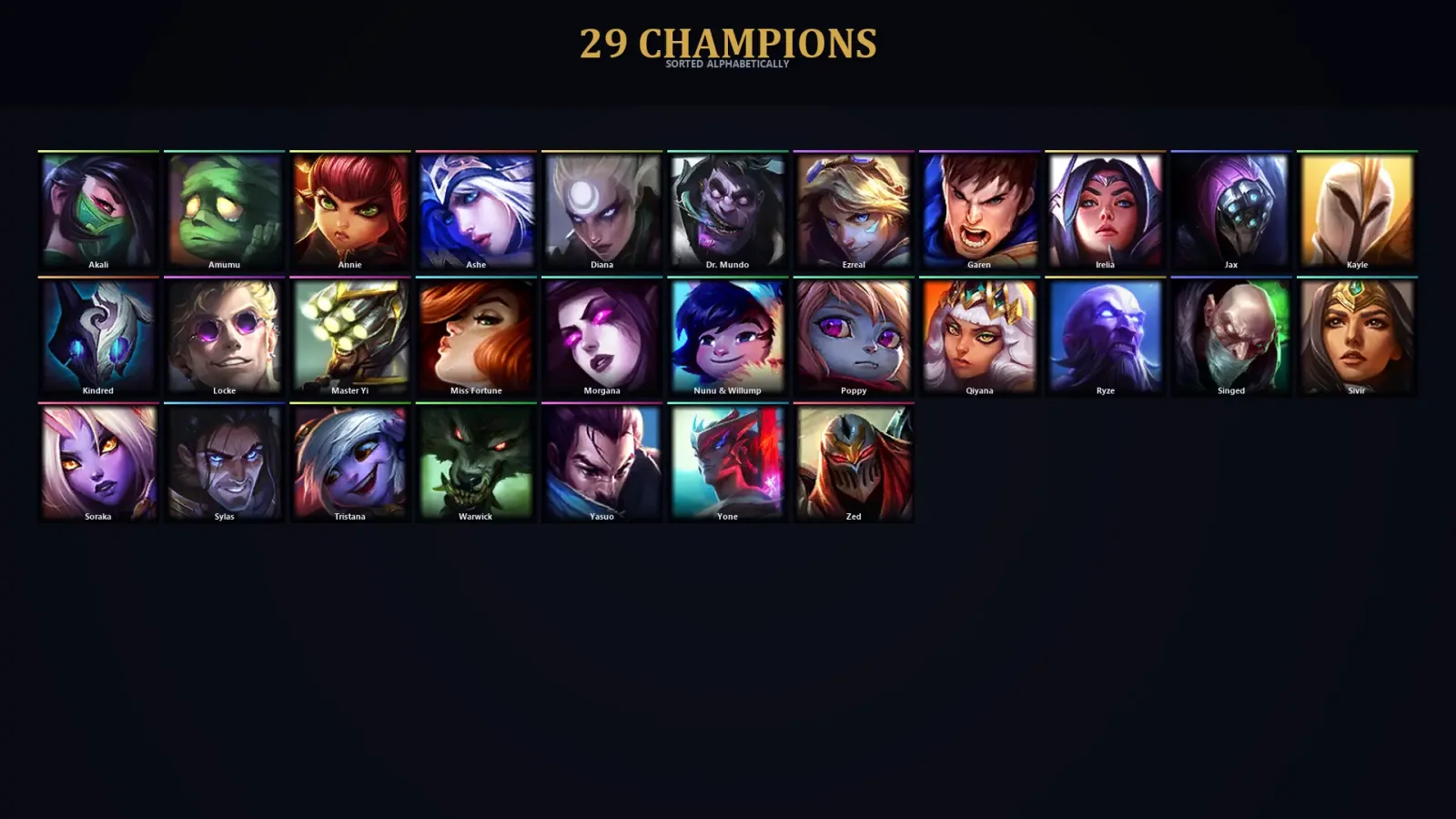 [LoL] | EUW | Level 31 | Iron I | 29 Champions | 15,080 BE