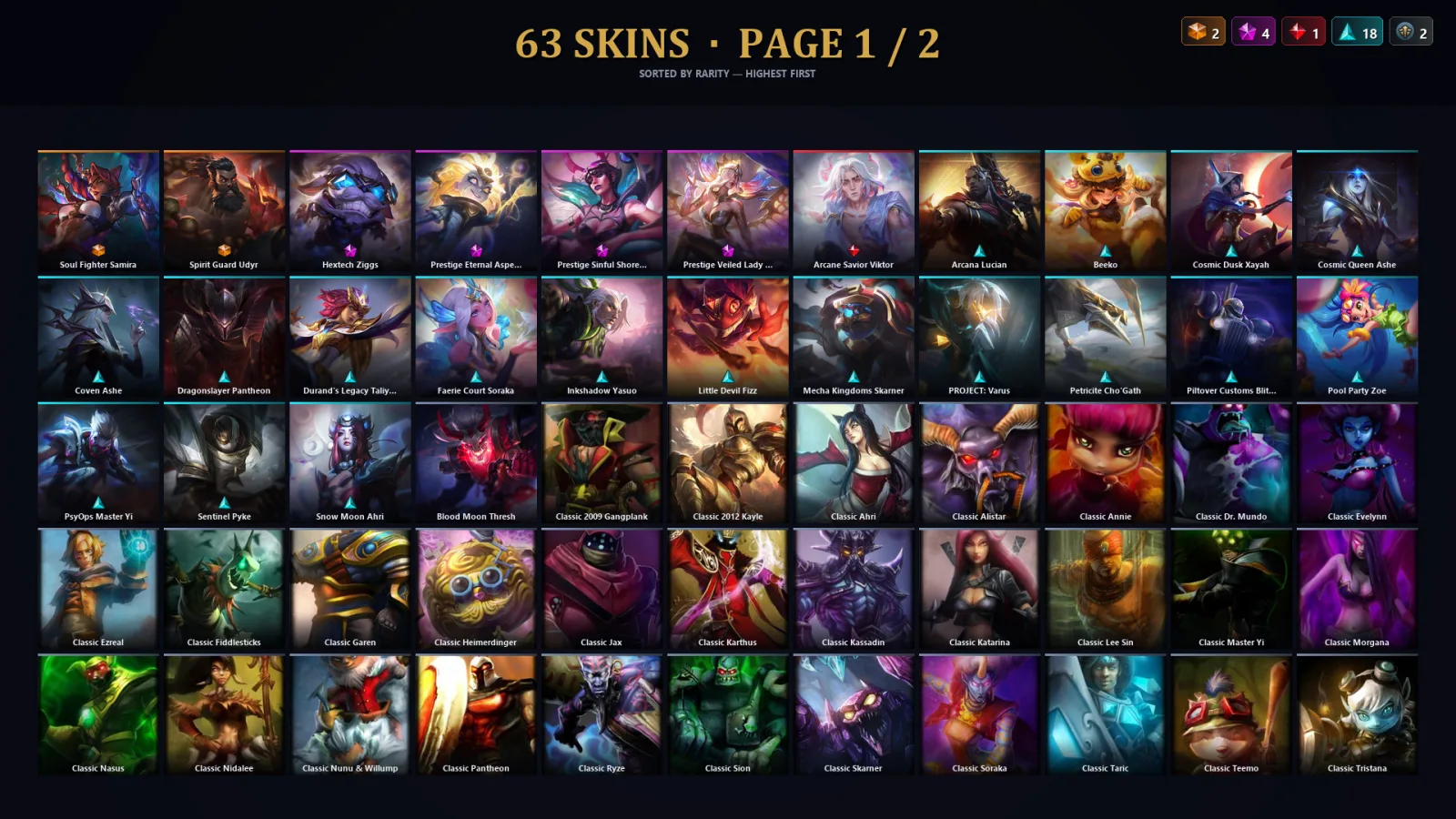 [LoL] | TR | Level 32 | 127 Champions | 63 Skins
