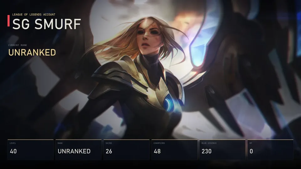 SG | Aether Wing Kayle | Snow Man Yi | Zombie Nunu & Willump | Pulsefire Twisted Fate | Old God Warwick | Unranked | 26 Skin | 48 Champion — main preview