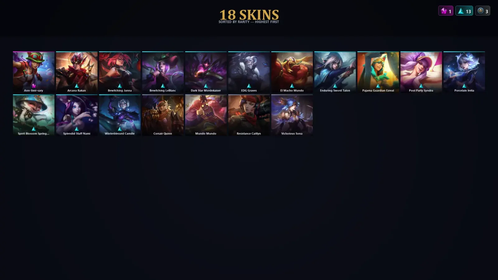 [LoL] | EUW | Level 78 | Diamond IV | 65 Champions | 18 Skins