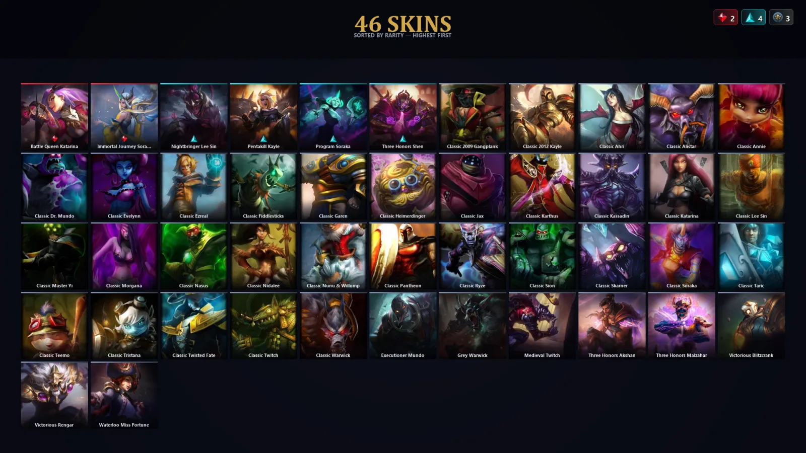 [LoL] | EUW | Level 76 | Diamond II | 68 Champions | 46 Skins