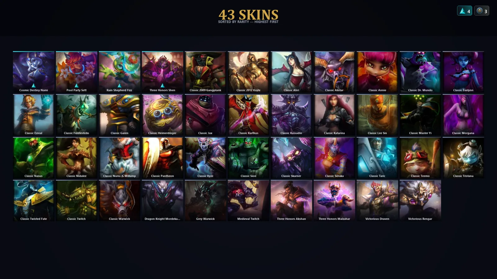 [LoL] | EUW | Level 55 | Diamond IV | 74 Champions | 11 Skins | 20,966 BE