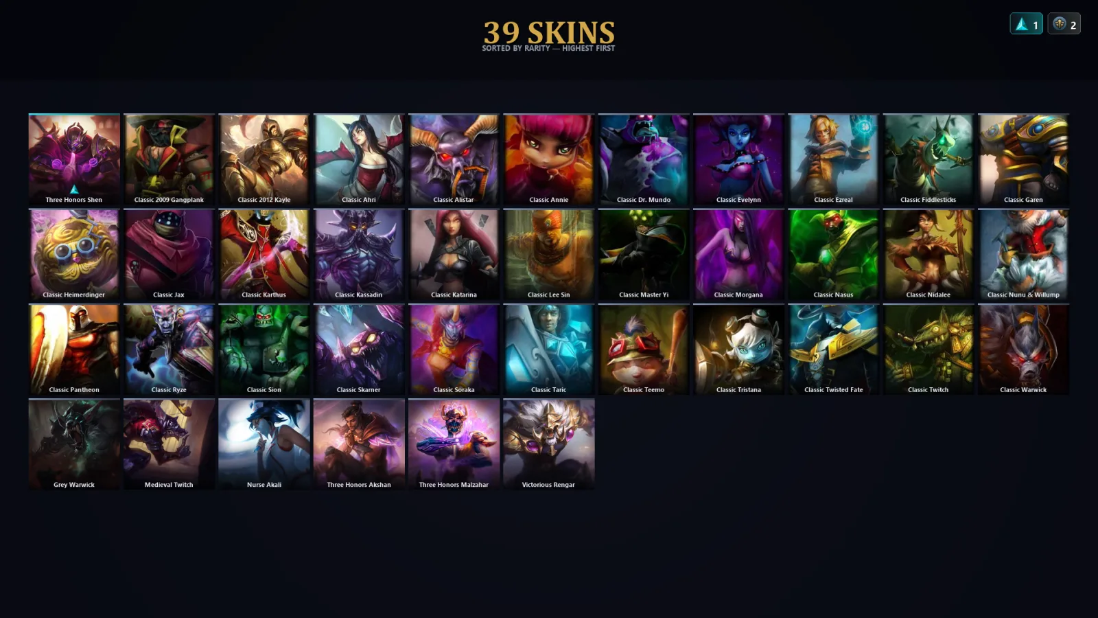 [LoL] | EUW | Level 56 | Diamond IV | 72 Champions | 39 Skins