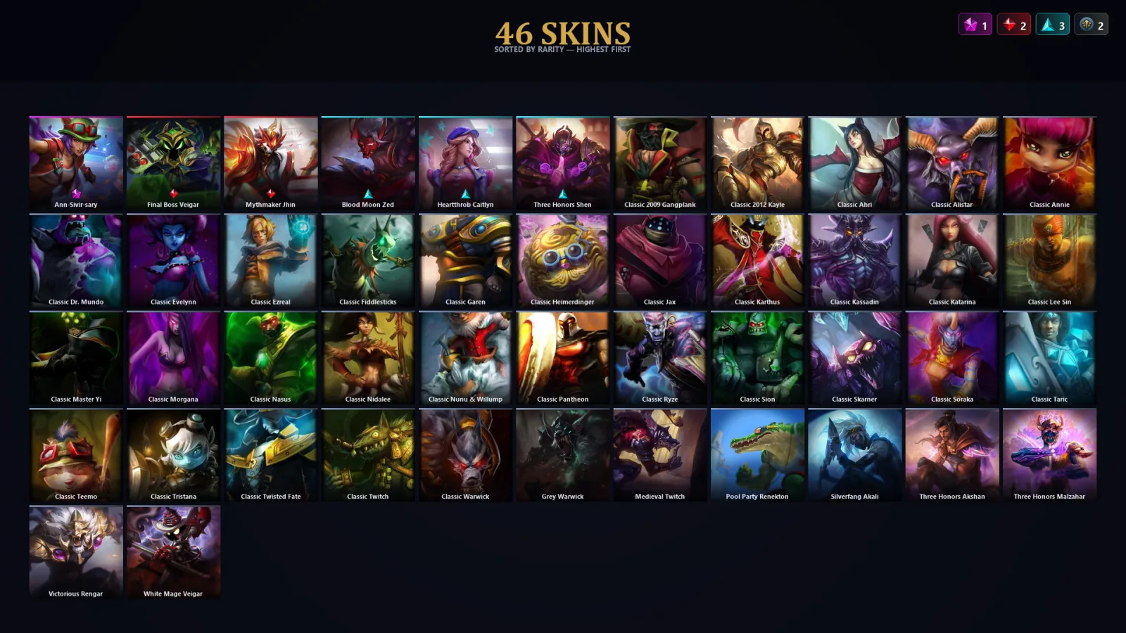 [LoL] | EUW | Level 48 | Diamond I | 66 Champions | 46 Skins | 21,804 BE