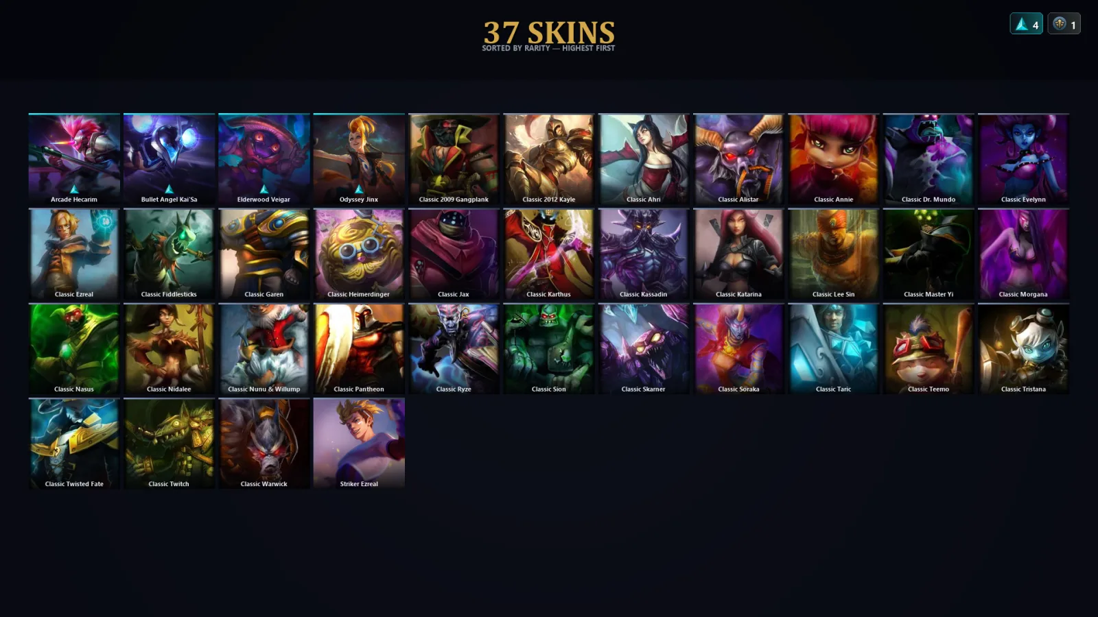 [LoL] | TR | Level 36 | Silver IV | 34 Champions | 37 Skins