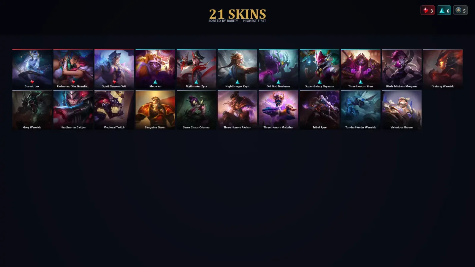 [LoL] | TR | Level 82 | Platinum III | 74 Champions | 21 Skins