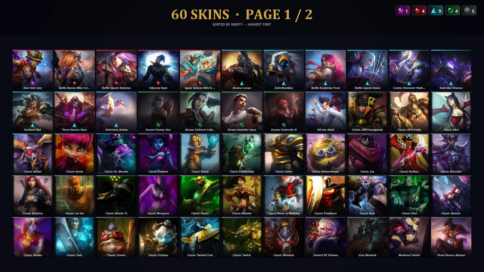 [LoL] | EUW | Level 112 | Emerald III | 67 Champions | 60 Skins | 13,476 BE